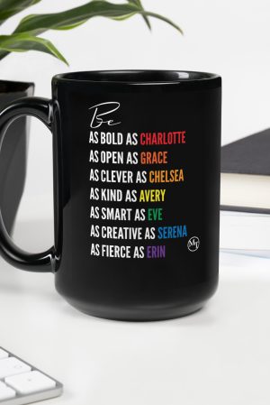 Be As... Black Glossy Mug