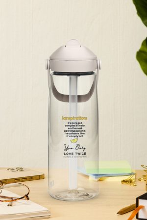 Ianspirations flip straw water bottle
