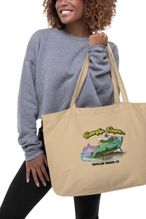 Butterfly Bayou Large Organic Tote Bag